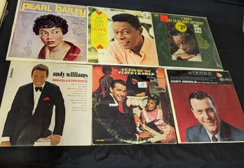 6  Classics Record Album LP Vinyl Including Nat King, Cole Pearl, Bailey, Andy Williams And Others