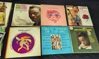 Six Vintage Record Album, LP Vinyl Barbra Streisand,  Nat King Cole And Others