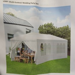 BEAUTIFUL LEMY 10x20 OUTDOOR WEDDING PARTY POP UP TENT WITH SIDES - ONLY USED ONCE!
