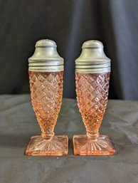 Pink Depression Glass Anchor Hocking Miss America Salt And Pepper Shakers