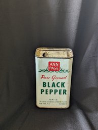 VIntage Black Pepper Spice Tin