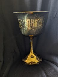 Large Vintage Brass Goblet  - Made In India