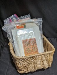 Woven Basket Of Various Greeting Cards, Organized By Occasion