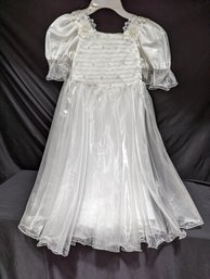 Beautiful White Christmas/Flower Girl/Communion Dress -  Sz 56