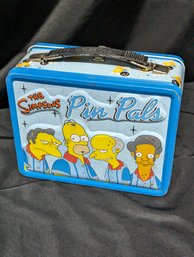 Simpsons Pin Pals Lunch Box With Thermos - Used Condition - Rusting To The Latch