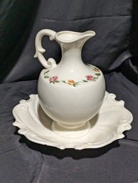 Small Size Vanity Pitcher And Dish - 9' - See Photos For Condition