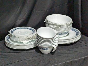 38 Pieces Of Old Town Blue Onion Corelle Corningware Pyrex Dishes  - Set #1 -  See Photo For Counts