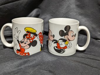 Mickey Mouse And Minnie Mouse Vintage Coffee Mugs