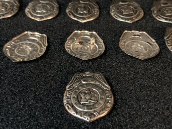 Set Of 11 Vintage Metal Special Police Badges