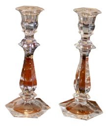 Pair Towle Crystal Candle Holders