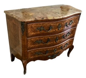Gracious Antique  Louis XV Style French Commode With Bronze Mounts