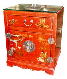 Red Painted Chinese Chest