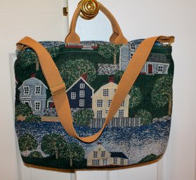 Coastal Maine Needlepoint Shoulder Bag