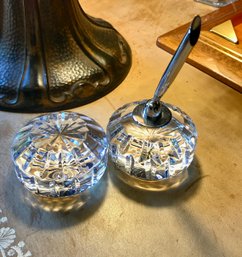 Crystal Pen Holder And Paperweight