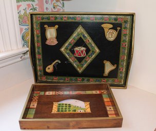 Pair Of Decorative Serving Trays