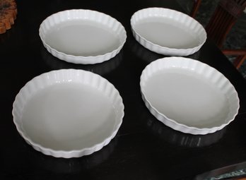 Set Of Four Stoneware Quiche Baking Dishes