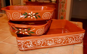 Never Used Terracotta Baking Dishes