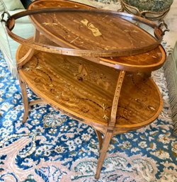 Two Tier Marquetry  French Table