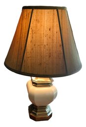 Porcelain And Brass Table Lamp