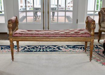 Late 18th C French Gilded Bench