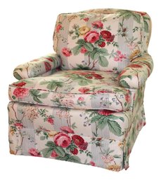 Beautiful English Roll Arm Down Filled Chair