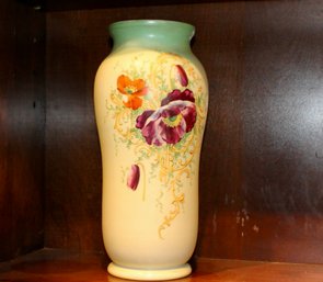 19th Century Painted Glass Vase
