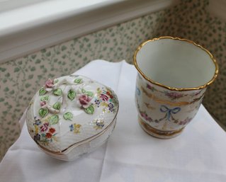 French Porcelain Decorative Floral Ware