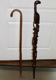 Pair Of Collector Canes/walking Sticks