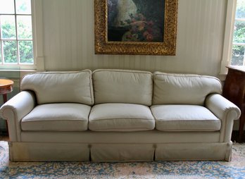 Beautiful Rollarm Sofa With Silk Velvet Pillows