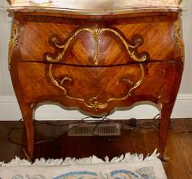 Antique French Bombe Commode With Marble Top