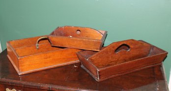 Collection Of Three English Wood Trays