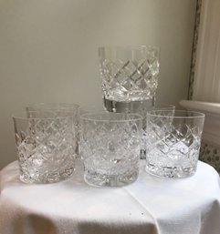 Set Of Six Cut Glass Rock Glasses
