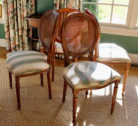 Four Cane Back Dining Or Games Chairs
