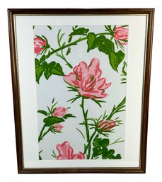 Fret 'Scattered Roses' Framed Textile Art (15o)