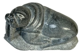 Inuit Carved Stone Walrus (14P)