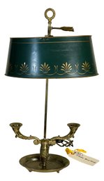 Buillotte Lamp With Green Tole Shade (17c)