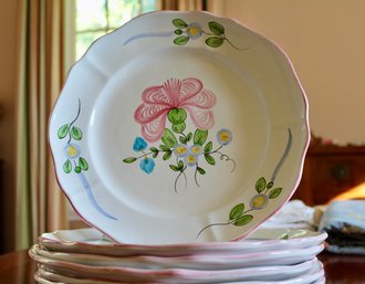 Colorful Portuguese Dinner Plates, Set Of 8