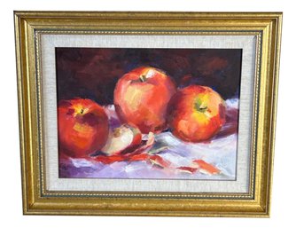 Oil On Canvas Of Apples (14r)