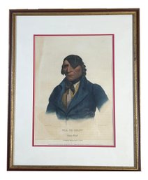 1836 Lithograph Of A Sioux Chief  (14t)