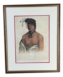 Early 19th Century Lithograph Of A Chippeway Chief (14S)
