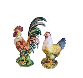 Italian Rooster And Hen Pair