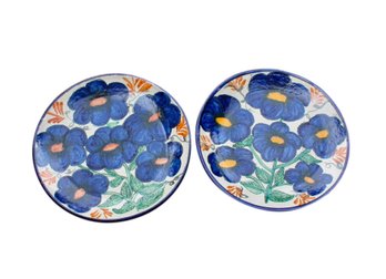 Cheerful, Floral Mexican Hand Painted Large Platters