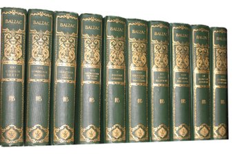 Collection Of Antique Books Of Balzac