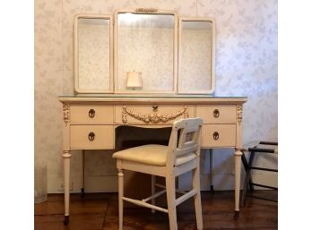 French Style Dressing Table And Chair