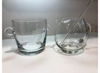Crystal Cocktail Pitcher And Ice Bucket