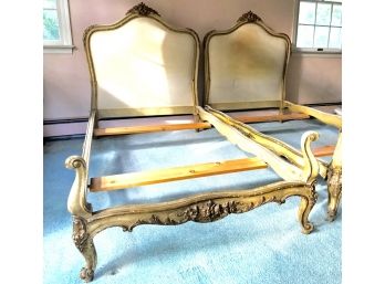 Pair Venetian Painted 19th Century  Twin Beds