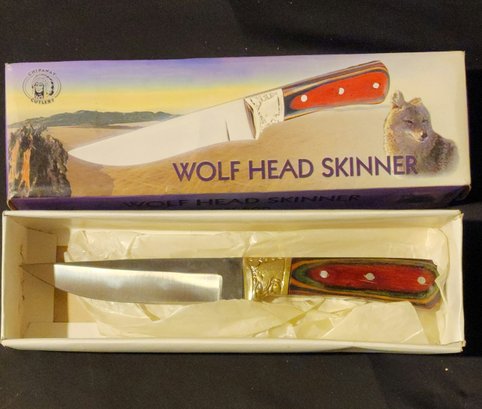 NIB 5 Inch Wolf Head Skinner Straight Blade
