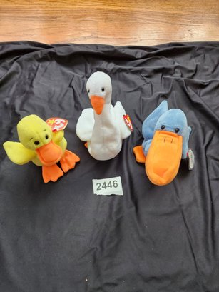 Lot Of 3 TY Vintage Beanie Babies - 3 Birds