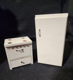 Dollhouse Stove And Refrigerator