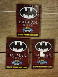 Three Wax Pack Topps Batman Returns